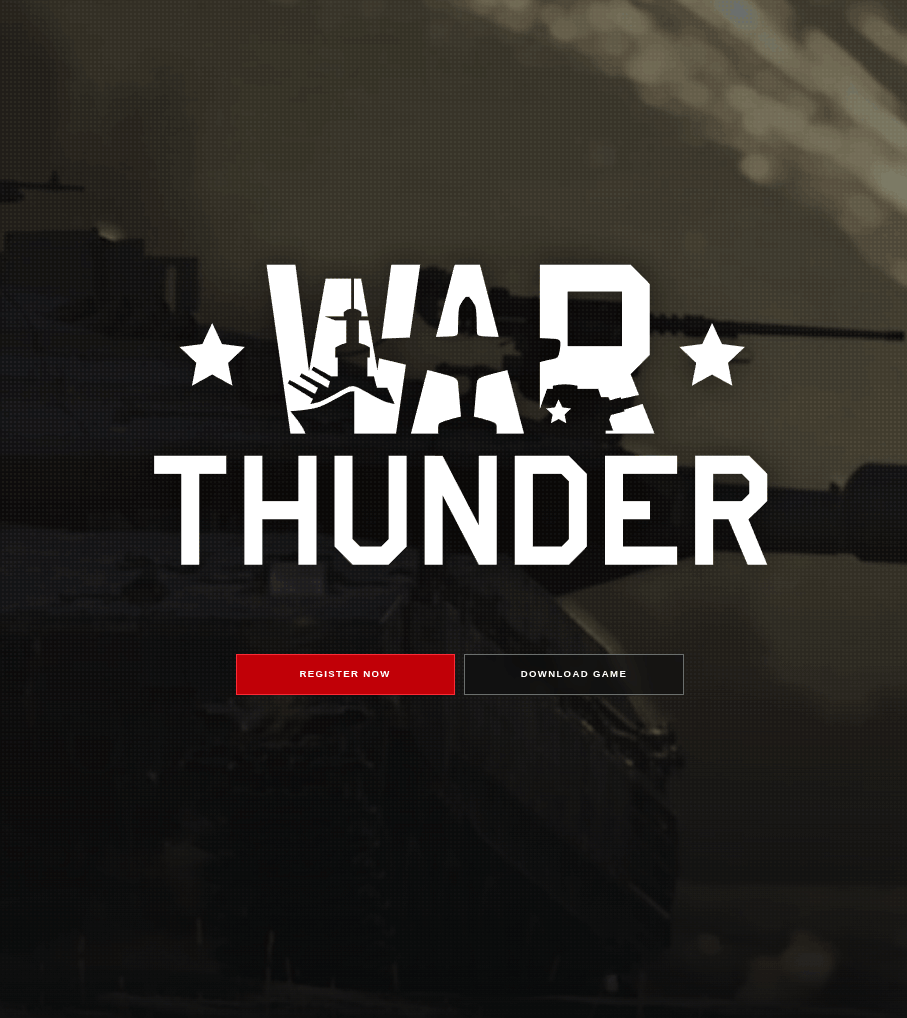 War Thunder Landing Page